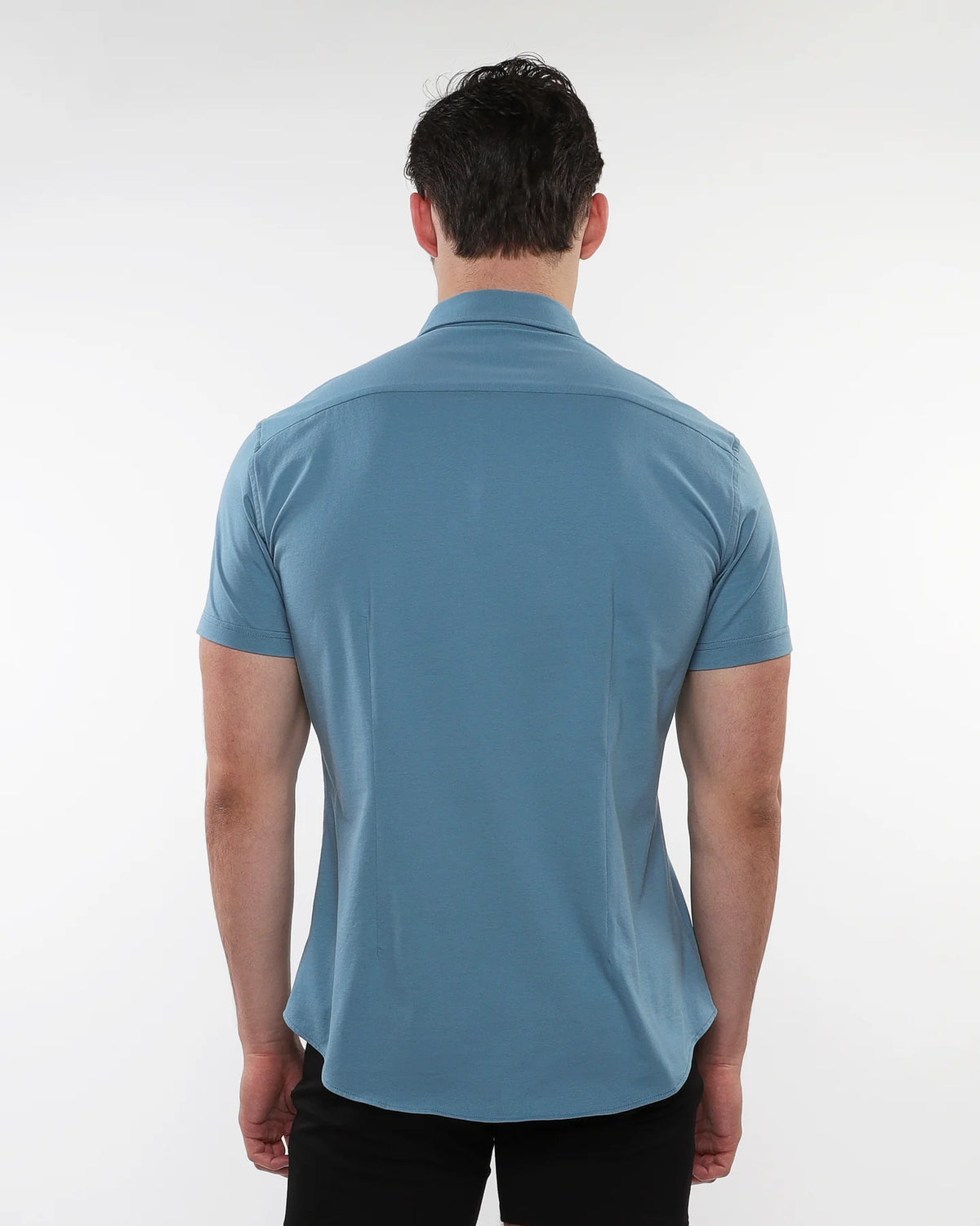 Solid Knit Stretch Shirt (Blueprint)