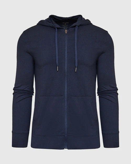 Full Zip Active Comfort Hoodie (Heather Navy)