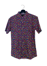 Floral Pattern Shirt (Navy)