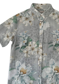 Slate Lily & Orchid Silk Blend Shirt