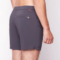 Lifeguard Swim Shorts w/Lining (Asphalt)