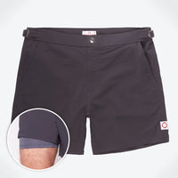 Lifeguard Swim Shorts w/Lining (Asphalt)