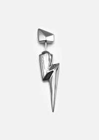 Strikethrough Bolt Earring (Silver)