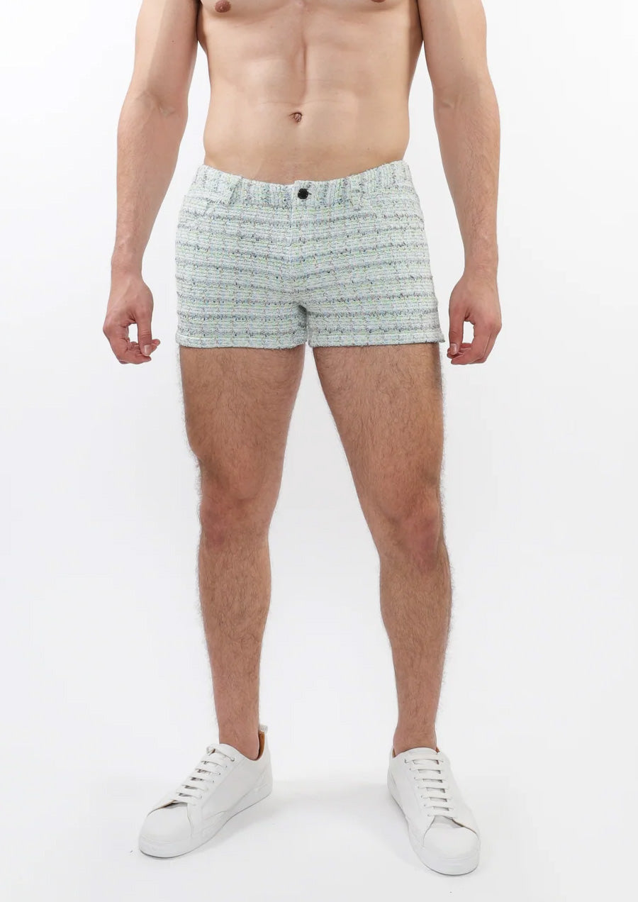 3" Stretch Jacquard Shorts (Mint Tweed)