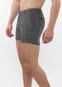5" Textured Stretch Knit Short (Charcoal Black Maze)
