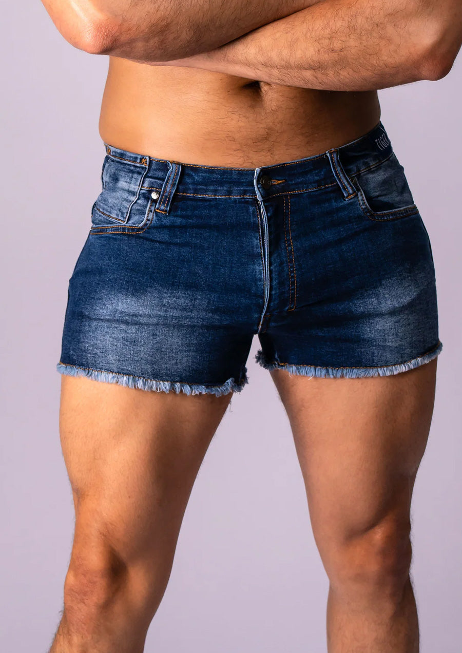 Romey Raw 3" Denim Short (Dark Wash)