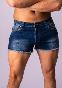 Romey Raw 3" Denim Short (Dark Wash)