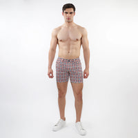 5" Printed Stretch Knit Short (Rust Marine Tiles)