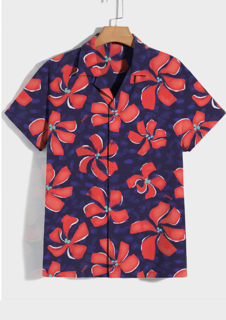 Resort Shirt - Brushed Floral (Astral Aura)