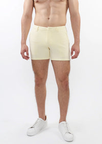 5" Chino Shorts w/Zip Pocket (Cream)