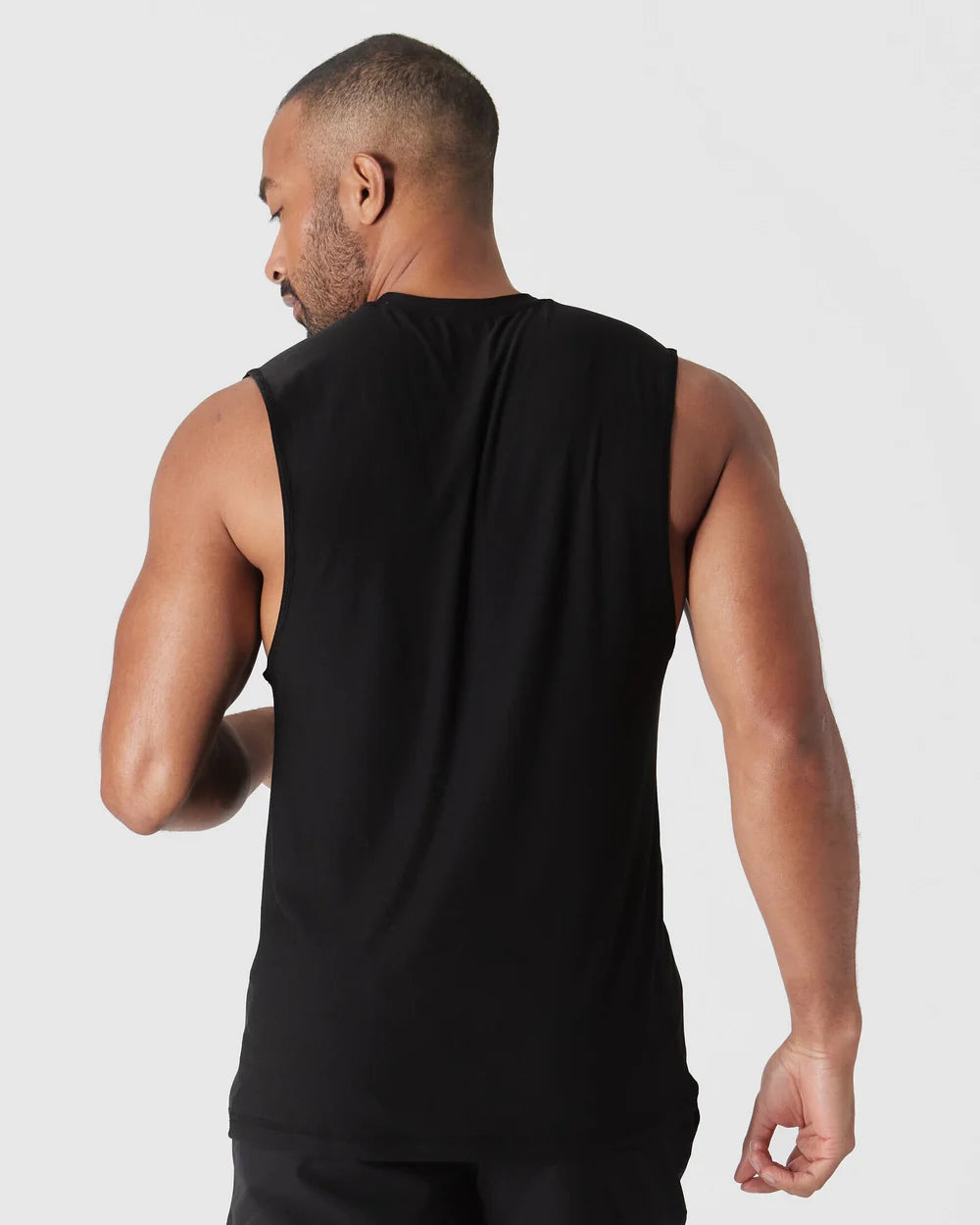 Sleeveless Active Muscle Tee (Black)