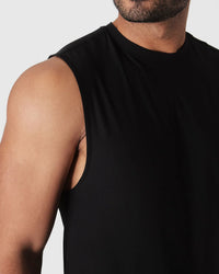 Sleeveless Active Muscle Tee (Black)