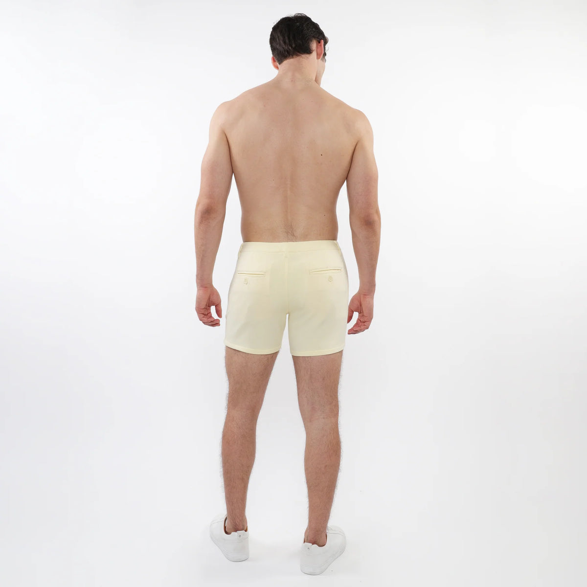 5" Chino Shorts w/Zip Pocket (Cream)