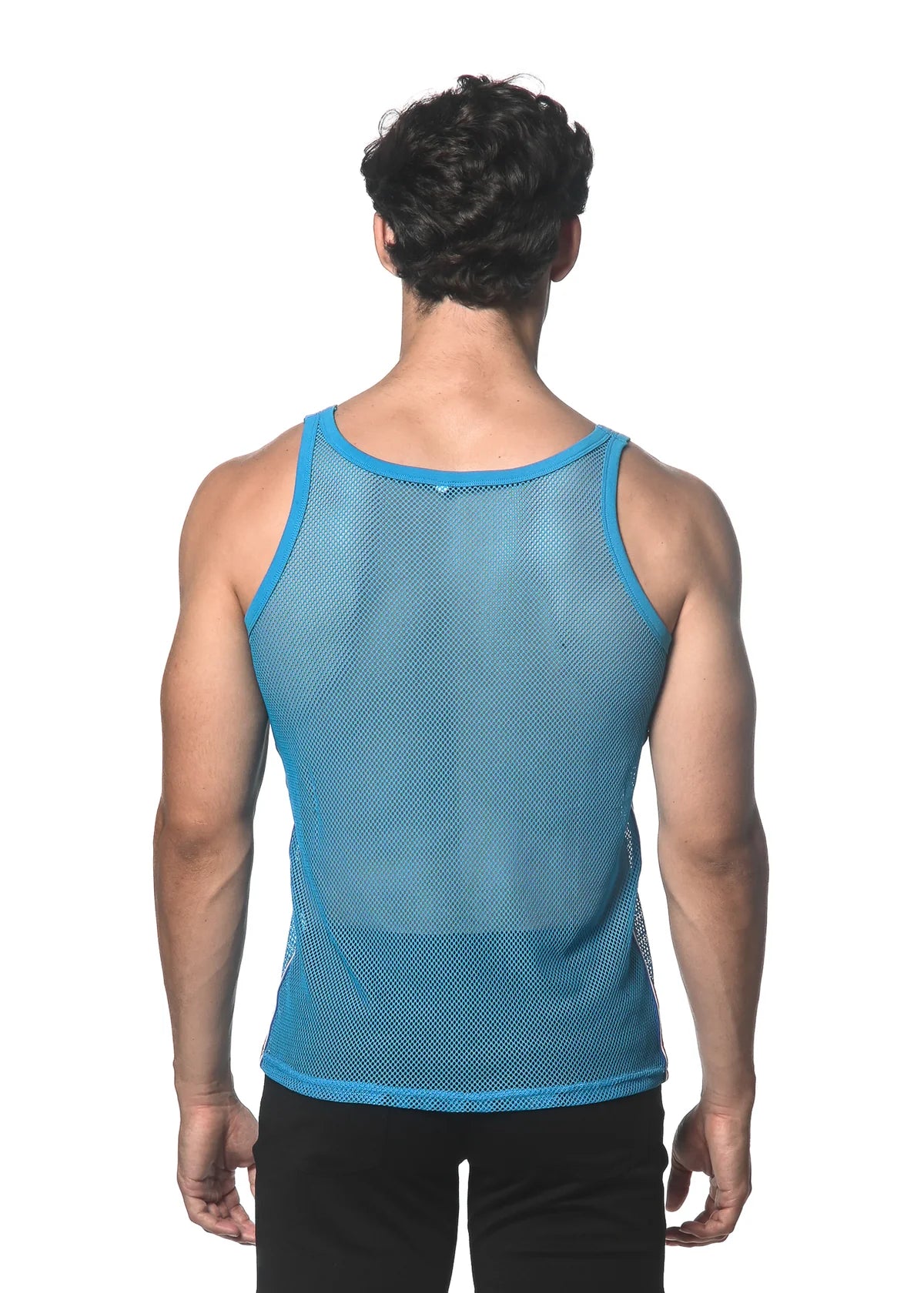 Mesh Tank w/ Side Tape (Cyan)