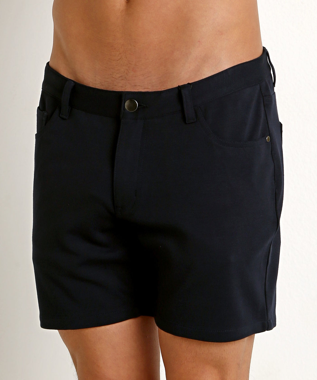 Stretch Knit Shorts (5" inseam) (Navy)