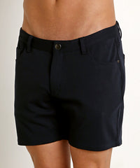 Stretch Knit Shorts (5" inseam) (Navy)