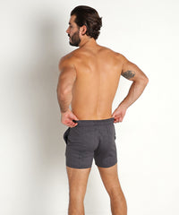Embossed Python Stretch Performance Shorts (Grey)