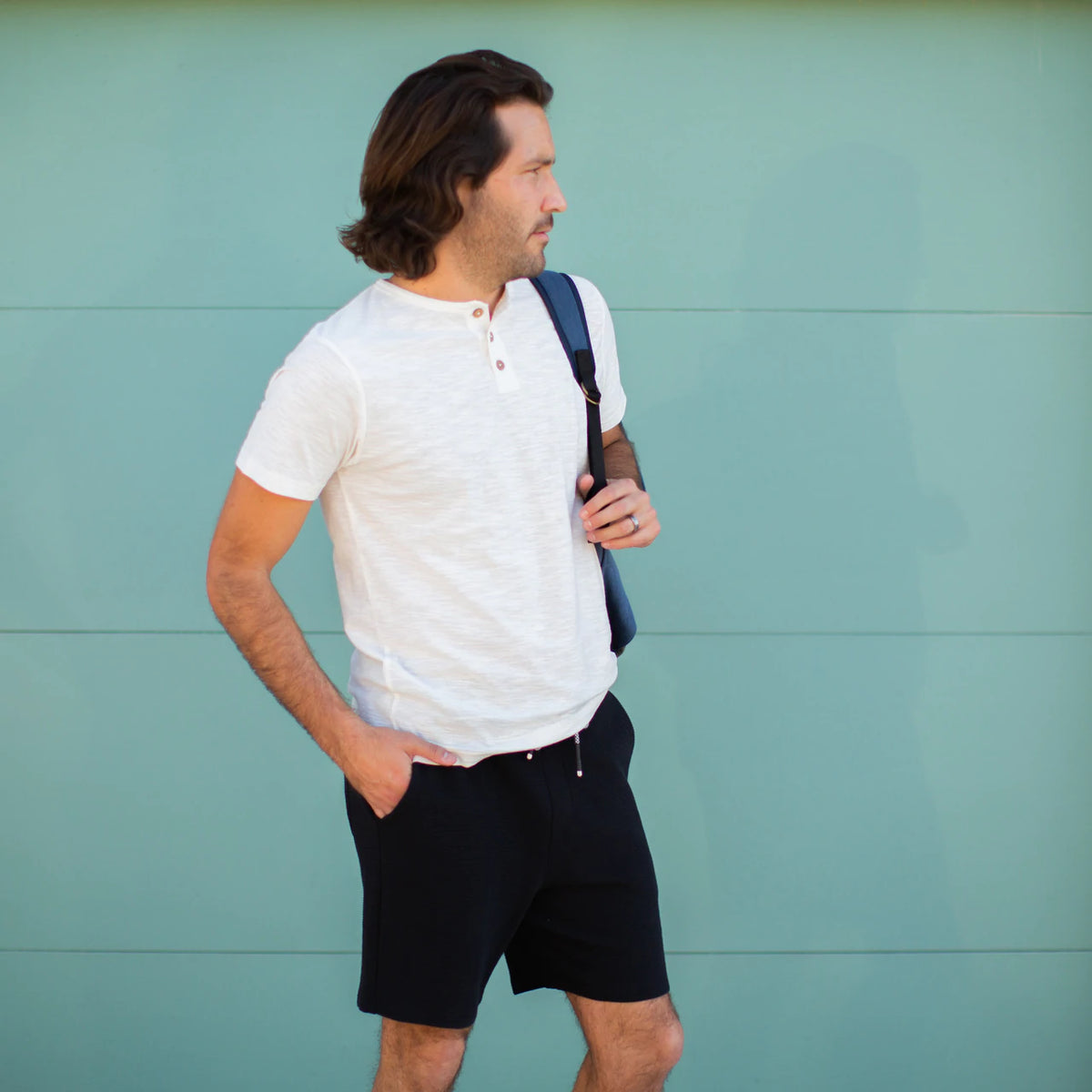 Bo Ottoman Elastic Waist Short (Black)