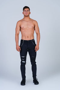 Romey Phucked Up Strapped Denim (Double Black)