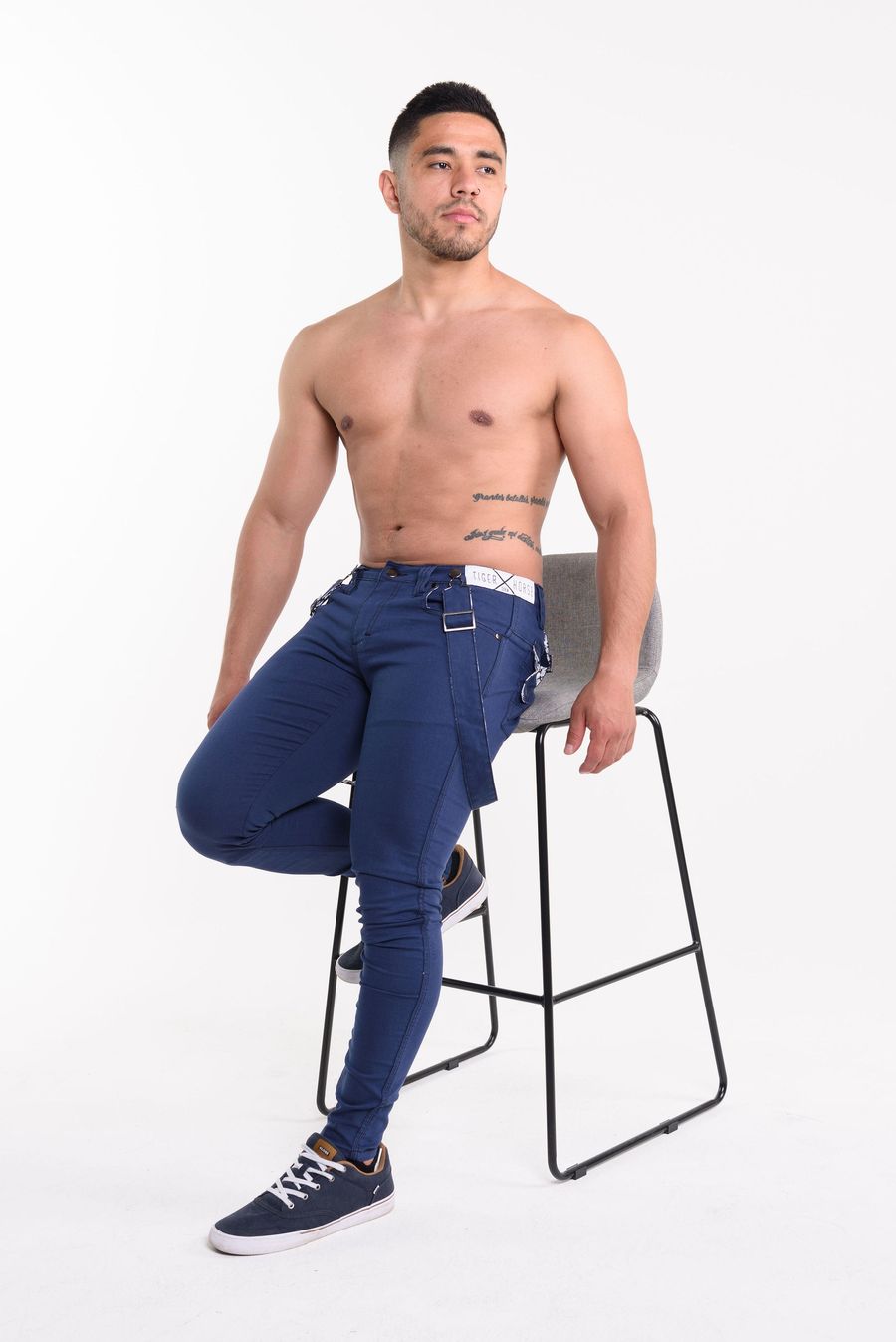 Nero Strapped Denim (Midnight Blue)