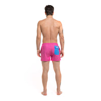 Magenta Blue Pocket Swim Trunks