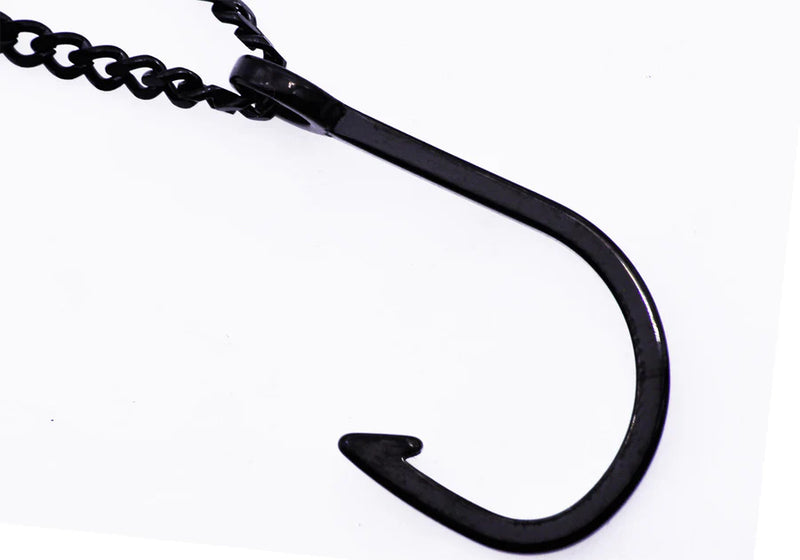 Black Stainless Steel Hook Pendant