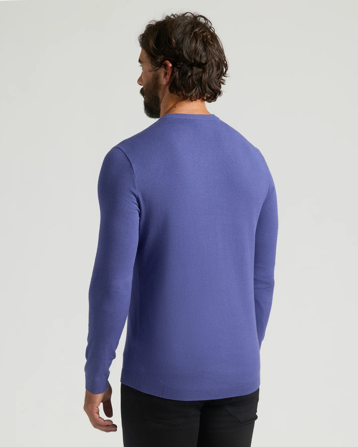 Dressy V-Neck Sweater (Blueberry)