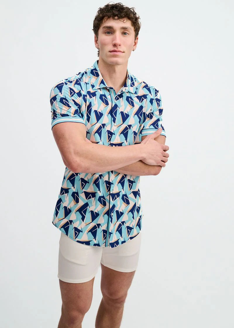 Performance Short Sleeved Shirt (Mirage/Cobalt)