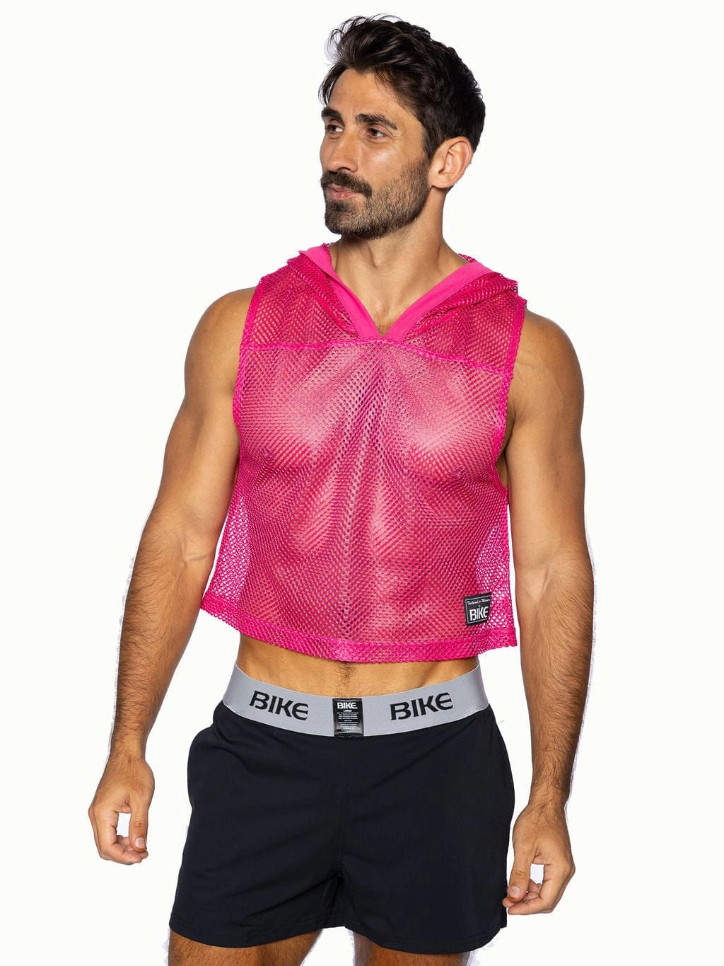 Hooded Sleeveless Jersey (Hot Pink)