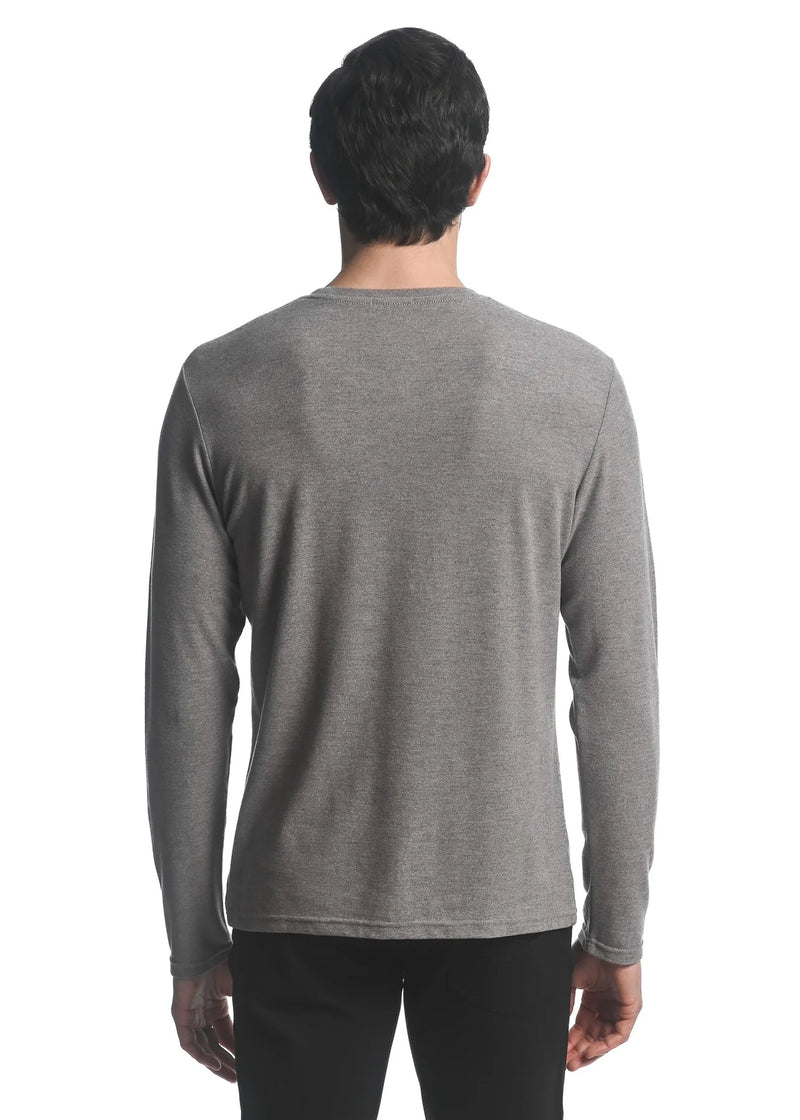 Stretch Knit Long Sleeve Crew Pullover (Fawn)