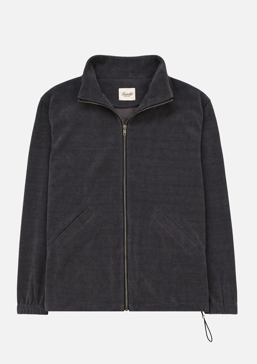 Chenille Zip-Up (Charcoal)