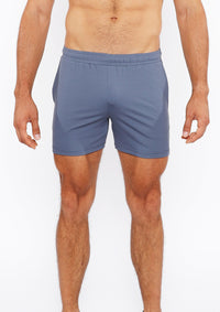 Textured Mesh Performance Shorts (Slate Gray)
