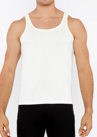 Textured Knit Tank (Ecru Veins)