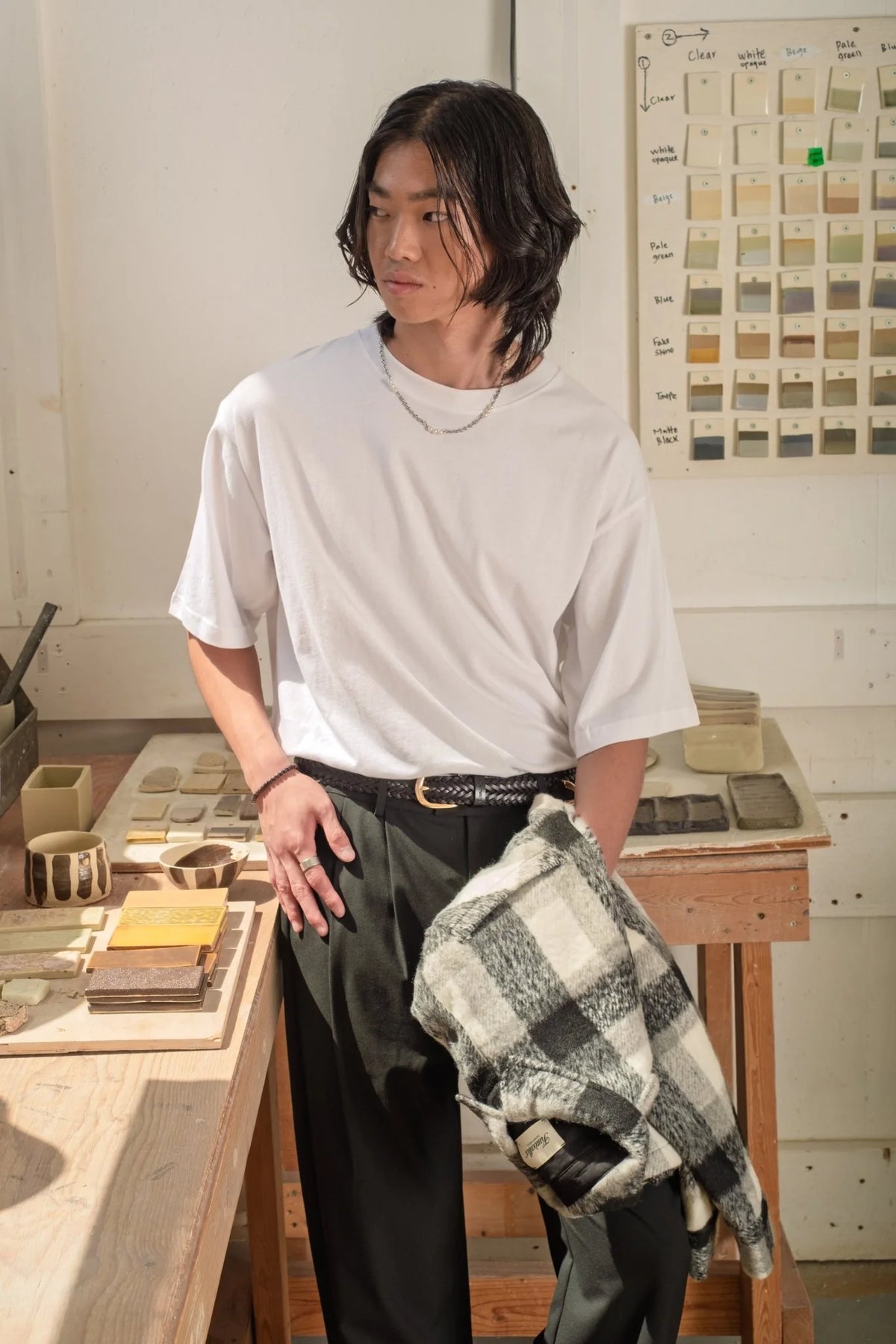 Double Pleat Pant (Black)