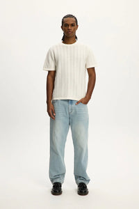 Wave Knit Tee (Flat White)