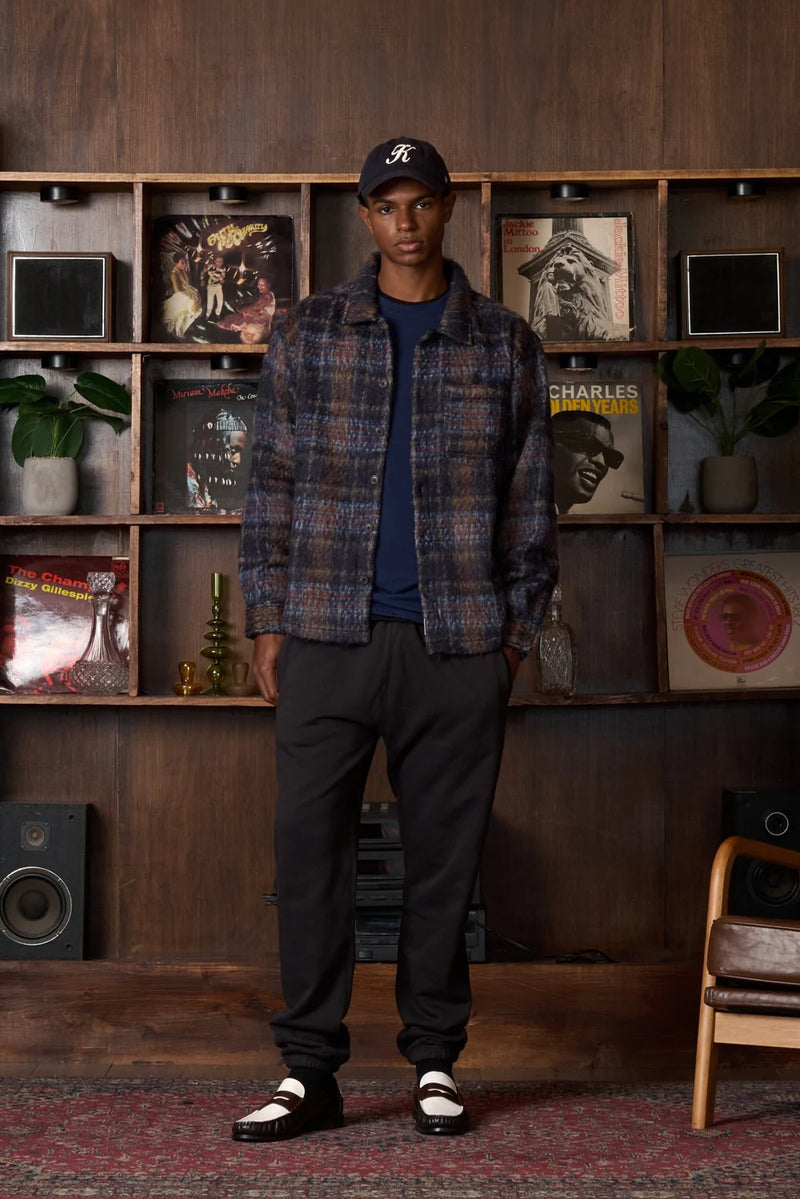 Faux Mohair Shirt (Navy)