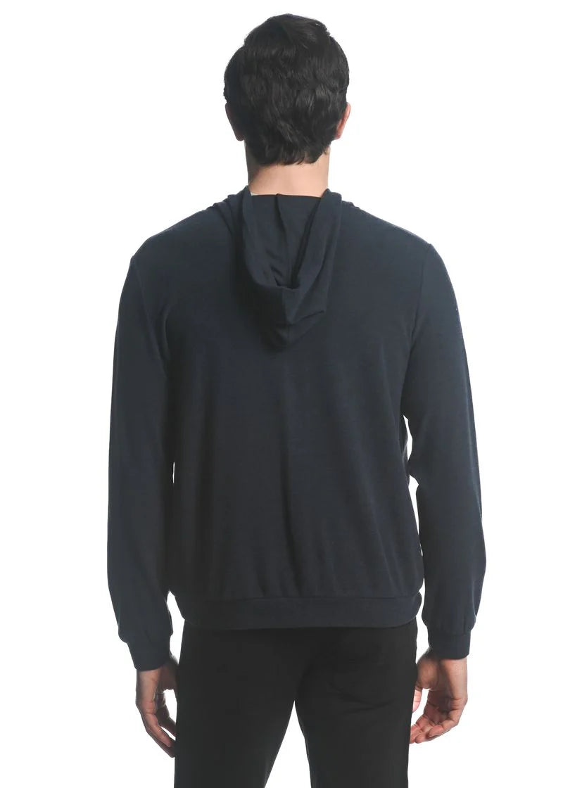 Stretch Knit Zip-Up Hoodie (Midnight)