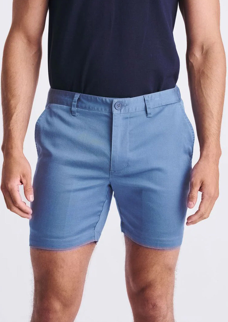Textured Stretch Chino Short (Blue Fin)