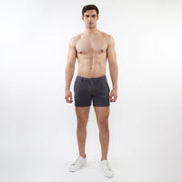 5" Textured Stretch Knit Short (Charcoal)