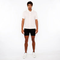 Zigzag Knit Shirt (Parfait/White)