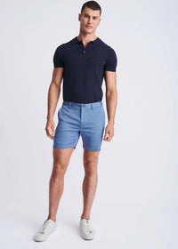 Textured Stretch Chino Short (Blue Fin)