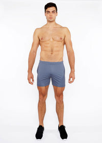 Textured Mesh Performance Shorts (Slate Gray)