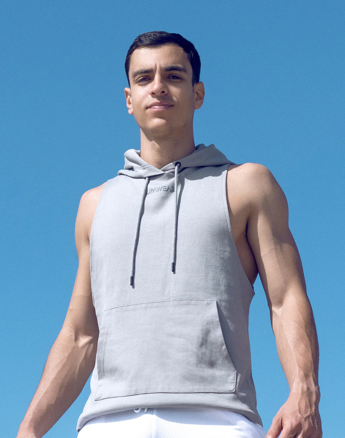 Sleeveless Hoodie (Grey)