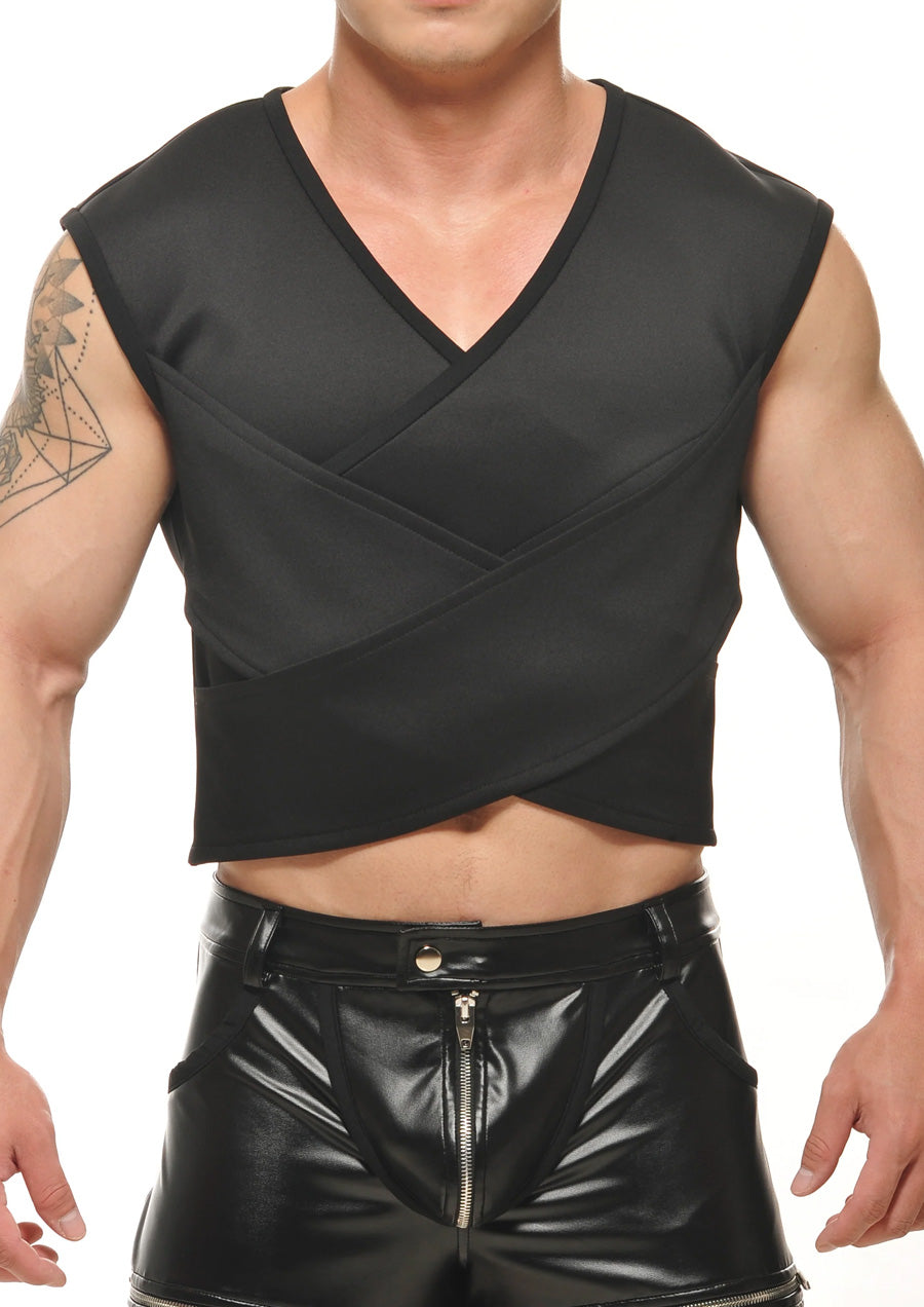 Theta Cropped Shirt (Black)