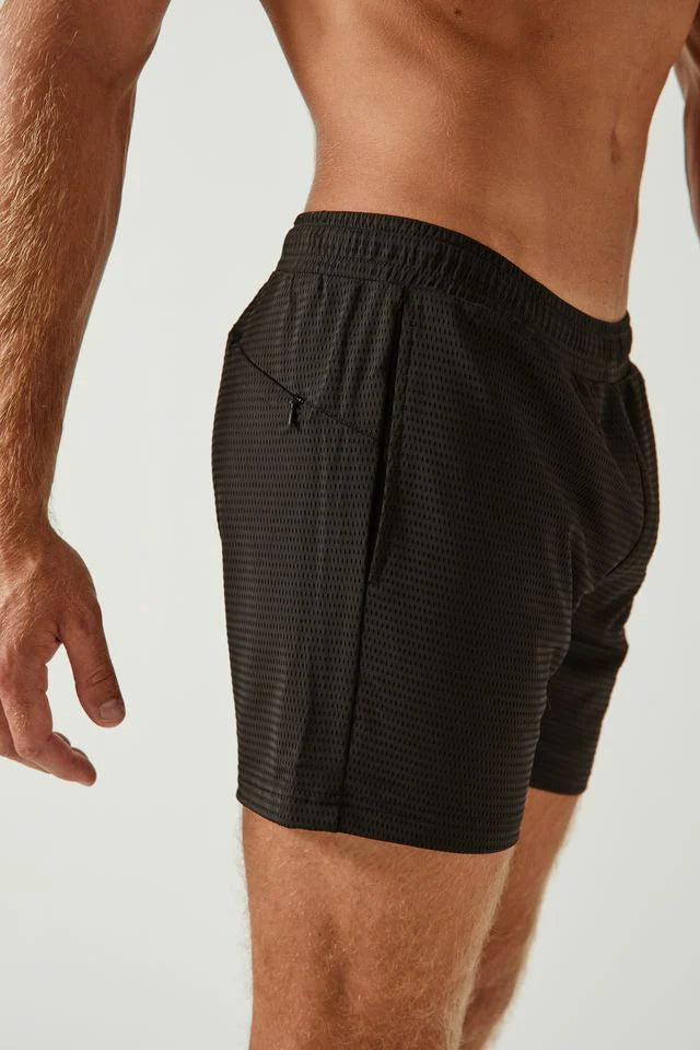 Textured Mesh Performance Shorts (Black)