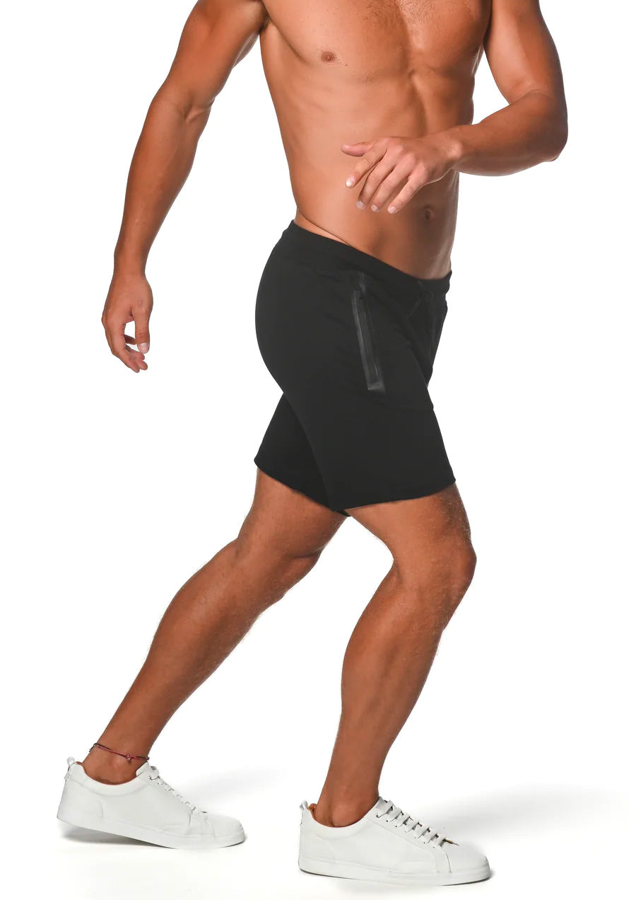 Fleece Flex Stretch Shorts (Stealth Black)