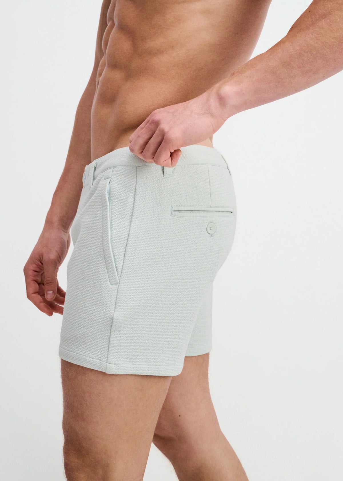Textured Knit Chino Shorts (Stream)