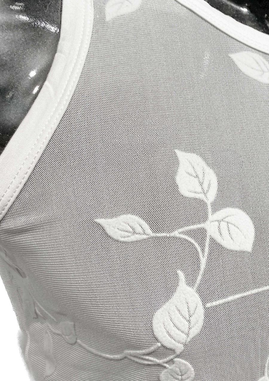 Rose Lace Tank (White)