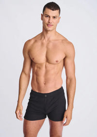 Seersucker Swim Shorts (Black)