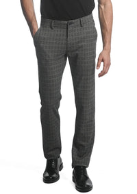 Glenn Plaid Knit Tailored Pants (Navy Khaki)